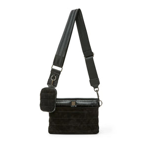 Downtown Crossbody in Black Suede