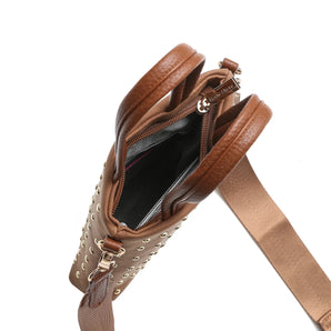 Mila Crossbody in Saddle Suede