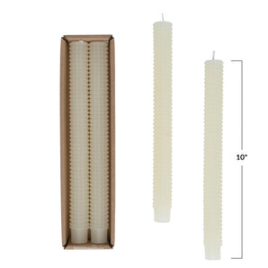 Hobnail Taper Candles Set/2