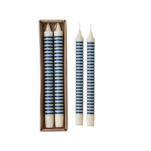 Striped Taper Candles Set/2