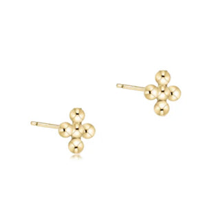 2mm Small Cross Stud in Gold