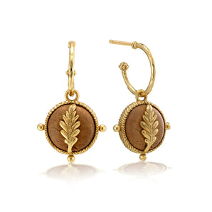 Forest Walk Oak Leaf Earring in Teak