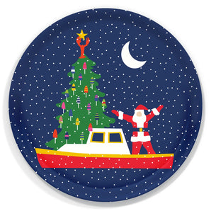 Santa on Boat Tray