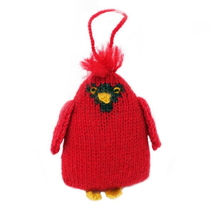 Red Knit Cardinal Ornament
