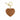 Leather Heart Keychain in Brown