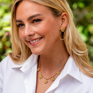 Berry Clover Multi Station Necklace