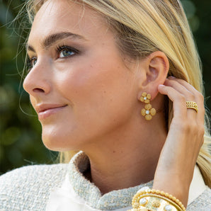Berry Clover Duo Earring in MOP
