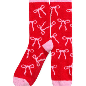 Bow Socks in Red