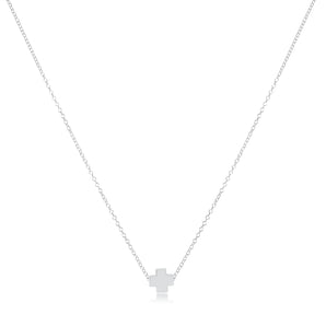 16" Cross Necklace in Sterling Silver
