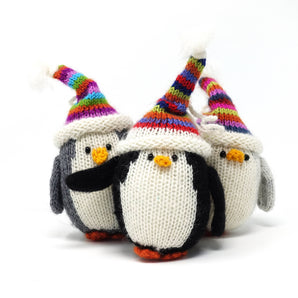 Penguin with Multi-Colored Hat Ornament