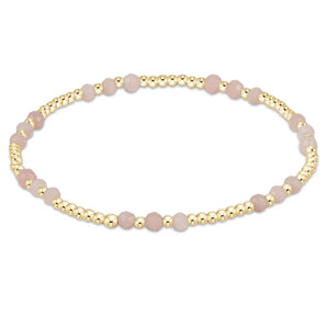 Gemstone Joy 3mm Bracelet in Pink Opal