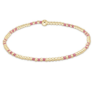 Hope Joy 2mm Bead Bracelet in Bright Pink