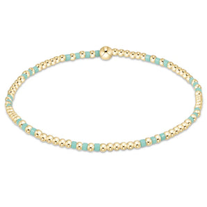 Hope Joy 2mm Bead Bracelet in Mint