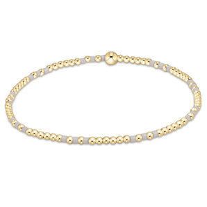 Hope Joy 2mm Bead Bracelet in White