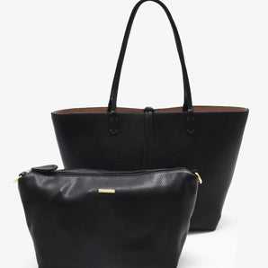 Departure Tote in Black/Taupe