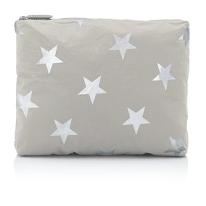 Grey with Silver Stars Pouch