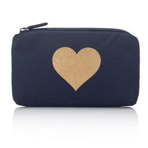 Pouch in Navy with Heart