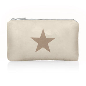 Mini  Pouch in Shimmer Beige with a Star