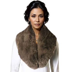 Faux Fur Collar in Taupe