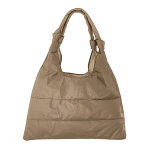 Puffer Tote in Shimmer Bronze