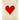 Glass Tray in Long Red Heart