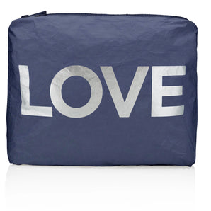 Navy with Silver LOVE Pouch
