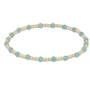Gemstone 3mm Sincerity Pattern Bracelet in Amazonite