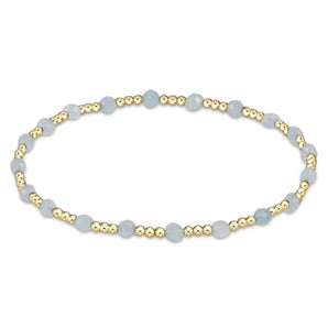 Gemstone 3mm Sincerity Pattern Bracelet in Aquamarine