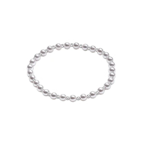4mm Grateful Bracelet Pearl/Sterling Silver