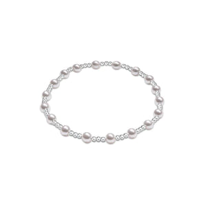 4mm Sincerity Bracelet Pearl/Sterling Silver