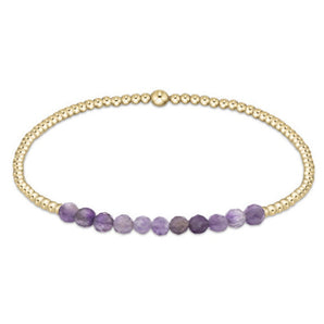 Gold Bliss 2mm Bead Bracelet Amethyst