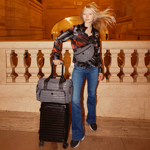 Voyager Travel Bag in Carbon Patent