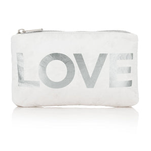 Pouch in White with LOVE