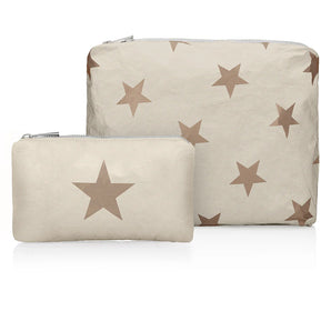 Shimmer Beige Stars Pouches