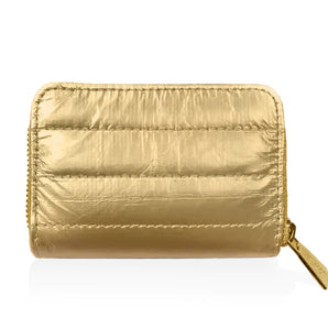 Puffer Wallet in Gold