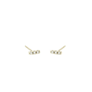 Dash Pave Earrings - Silver
