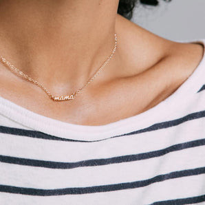 Mama Scrip Necklace - Silver