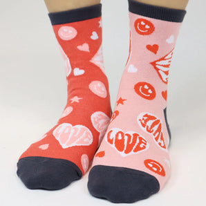 Crew Mismatched Love Socks