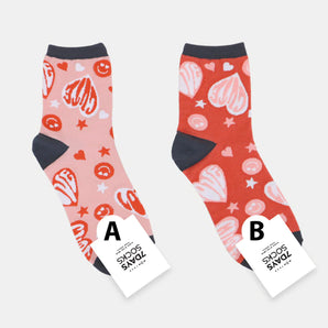 Crew Mismatched Love Socks
