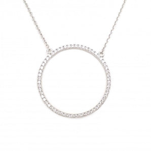 Large Pav Circle Silver