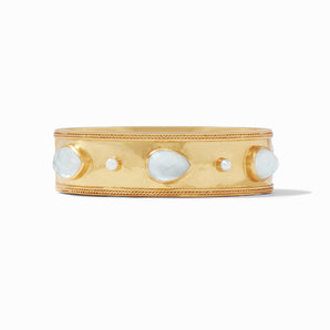 Cassis Statement Hinge Bangle - Clear
