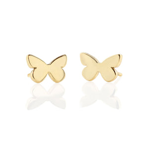 Butterfly Stud Earrings Gold
