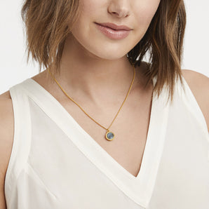 Fleur-de-Lis Solitaire Necklace