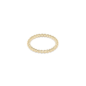 Gold 2mm Beaded Ring