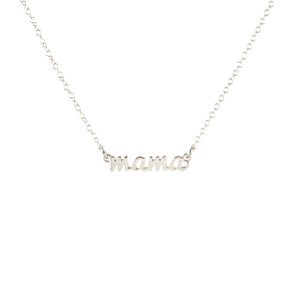 Mama Scrip Necklace - Silver