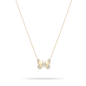 14K Super Diamond Butterfly Necklace