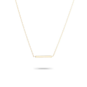 14K Tiny Bar Necklace