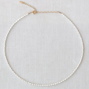 Rice Pearl Beaded Necklace