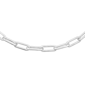 18" 5mm Oval Silver Chain