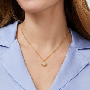 Odette Pave Solitaire Necklace